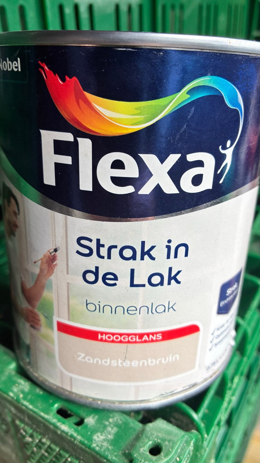 Flexa Lak Zandsteenbruin Hoogglans 0,75L, Bruin, Nieuw, Ophalen of Verzenden, Lak