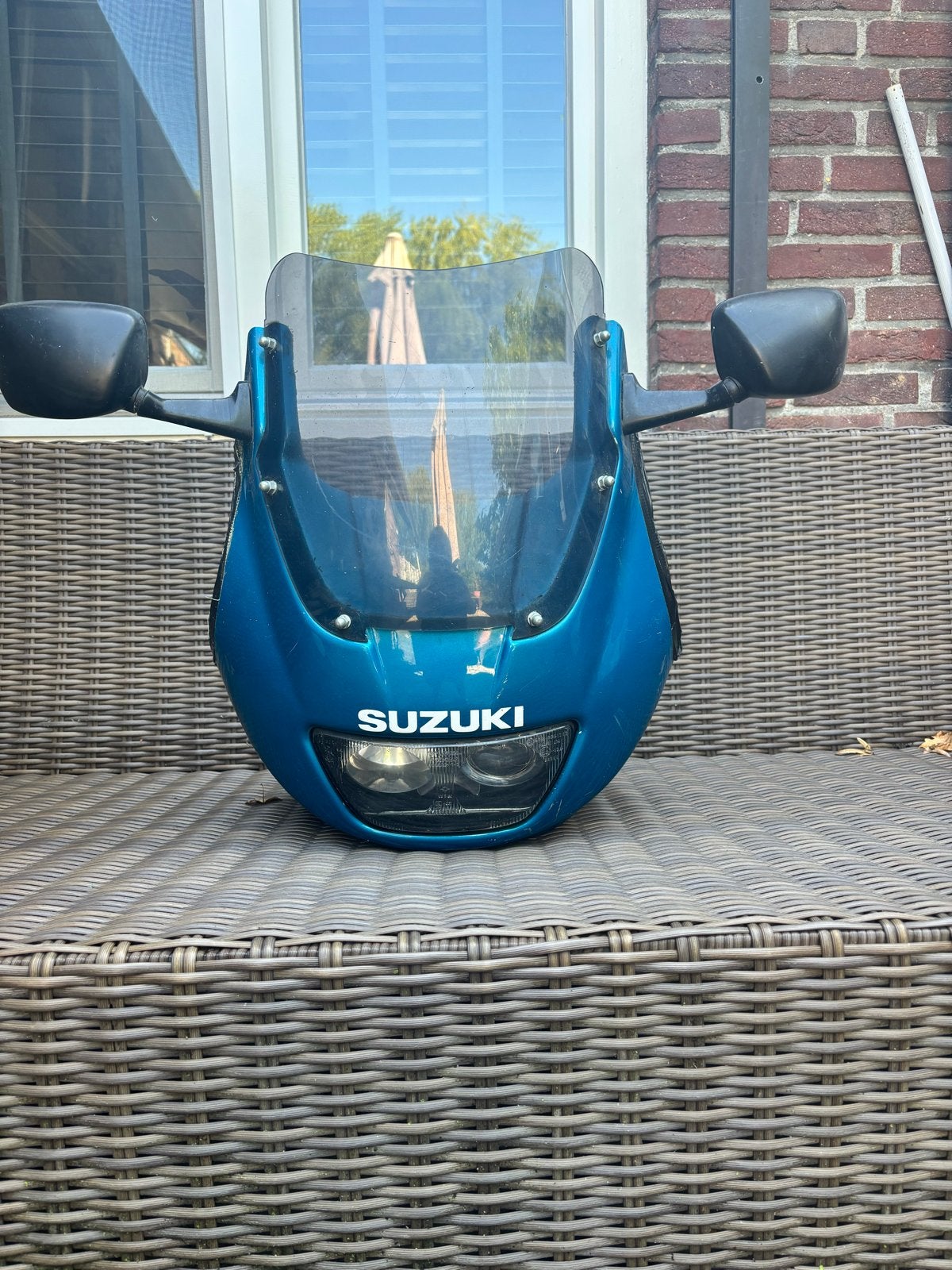 Suzuki 500 Kuip met Spiegels - Blauw, Motoren, Ophalen of Verzenden, Gebruikt