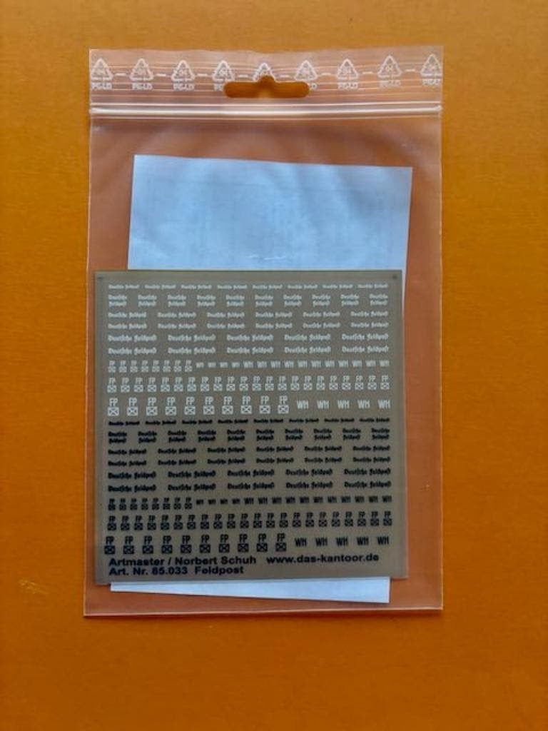 Artmaster	85033	Deutse veldpost decals	1/87	H0, Hobby en Vrije tijd, Modelauto's | 1:87, Ophalen of Verzenden, Nieuw, Bus of Vrachtwagen