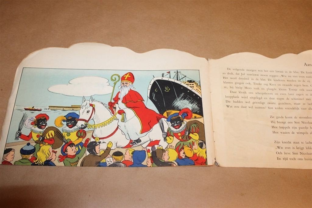Vintage Sinterklaas Prentenboek — Stoomboot ca. 1957, Gebruikt, -, -, Ophalen of Verzenden