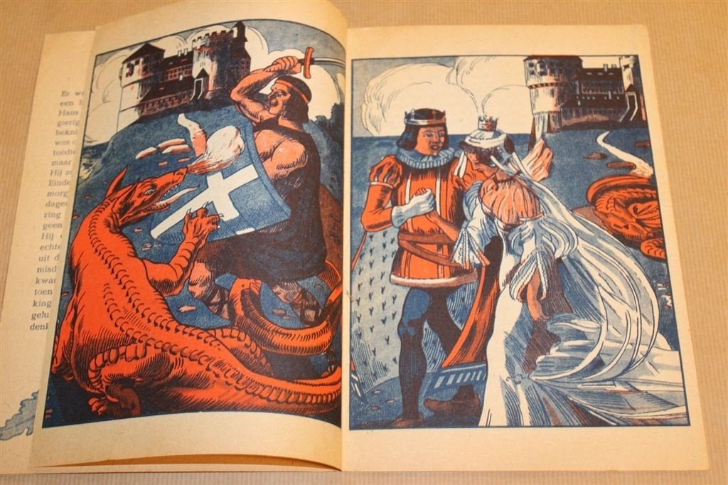 In Sprookjesland — Vintage Kinderboek — Ca. 1945, Ophalen of Verzenden, Gelezen