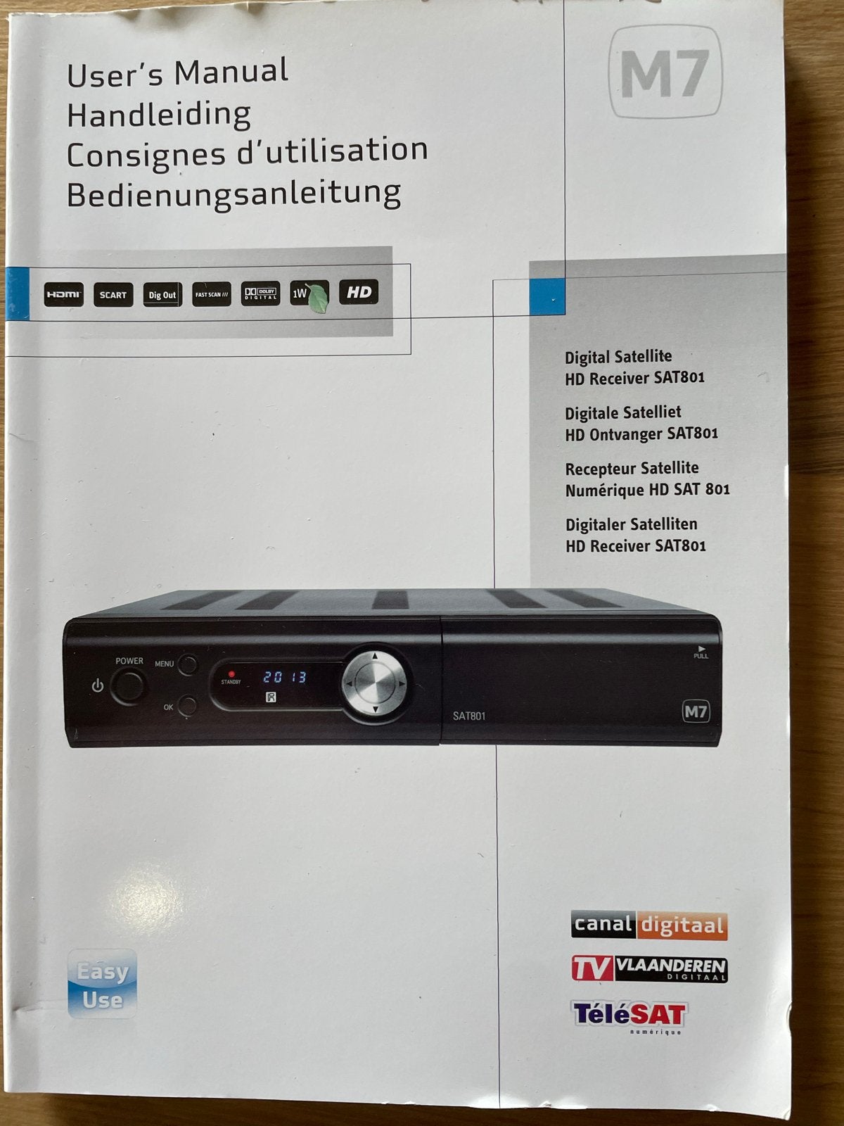 M7 SAT801 HD Satellietontvanger Decoder, Ophalen of Verzenden, Gebruikt, Decoder