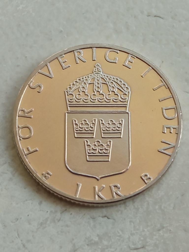 Zweden 1 kroon 1997., Ophalen of Verzenden, Overige landen, Losse munt