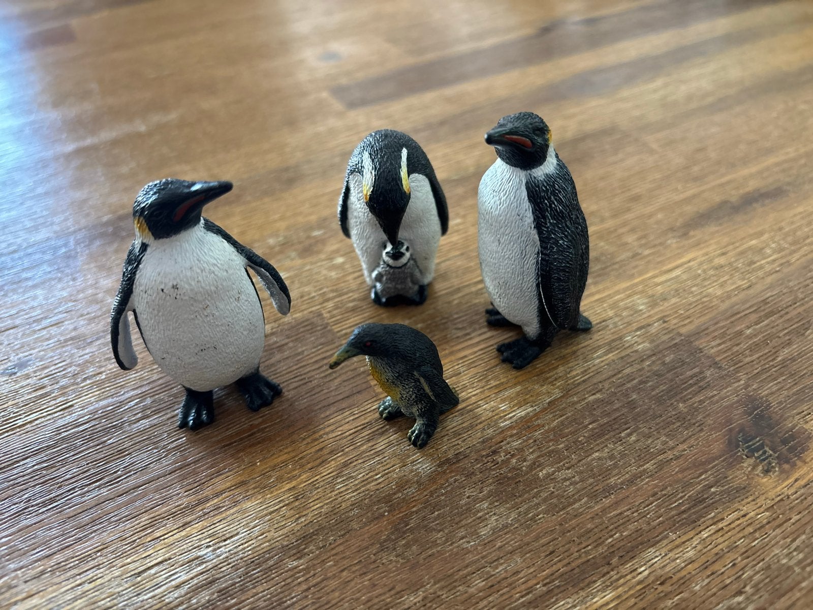 Schleich Pinguïn Familie - 4 Beeldjes, Ophalen of Verzenden, Gebruikt