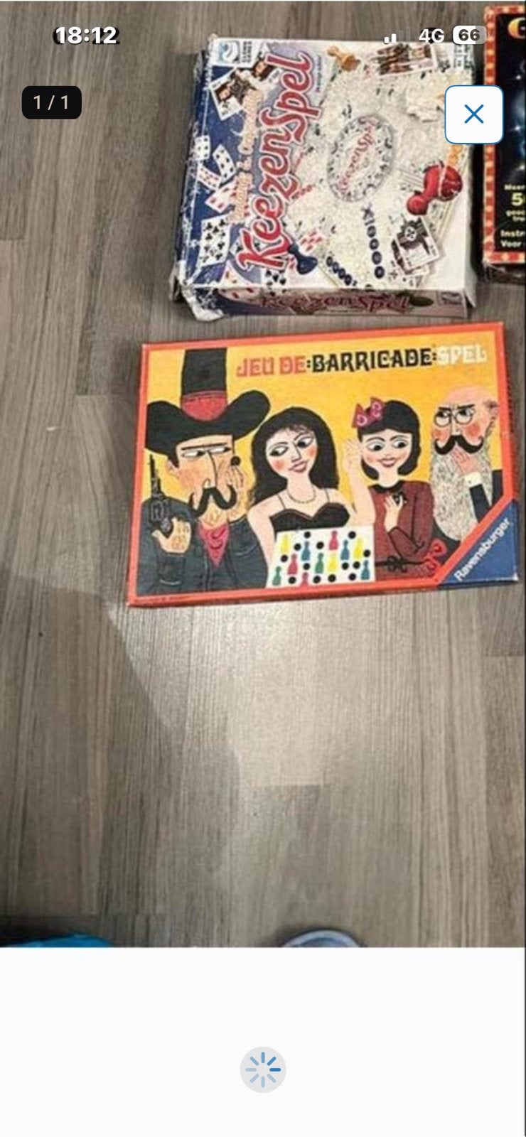 Keezen Spel en Jeu de Barricade Spel, Hobby en Vrije tijd, Drie of vier spelers, Ophalen of Verzenden, Gebruikt