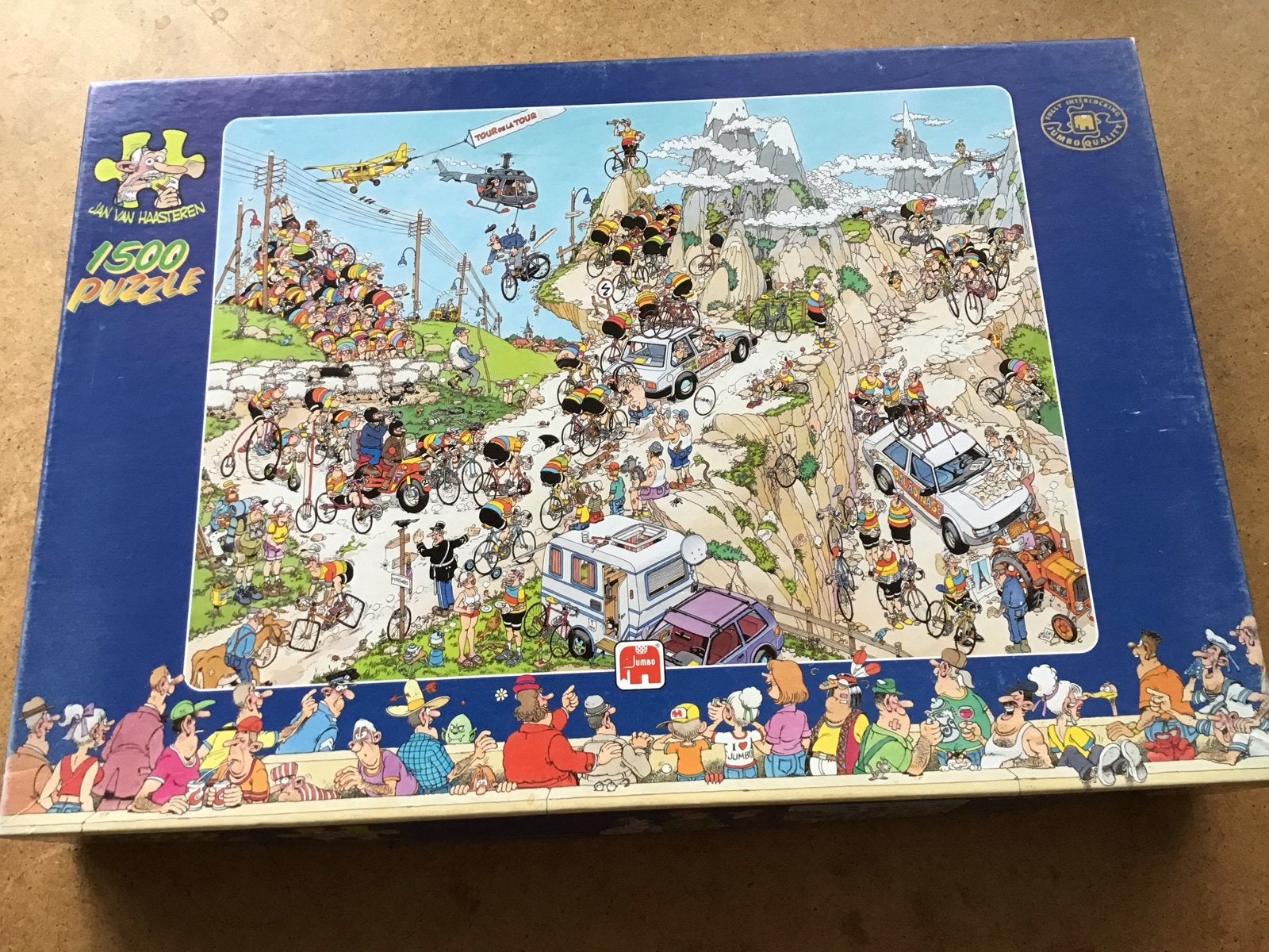 Jan van Haasteren legpuzzel 1500 stukjes - Tour de France, Ophalen of Verzenden, 500 t/m 1500 stukjes, Gebruikt, Legpuzzel