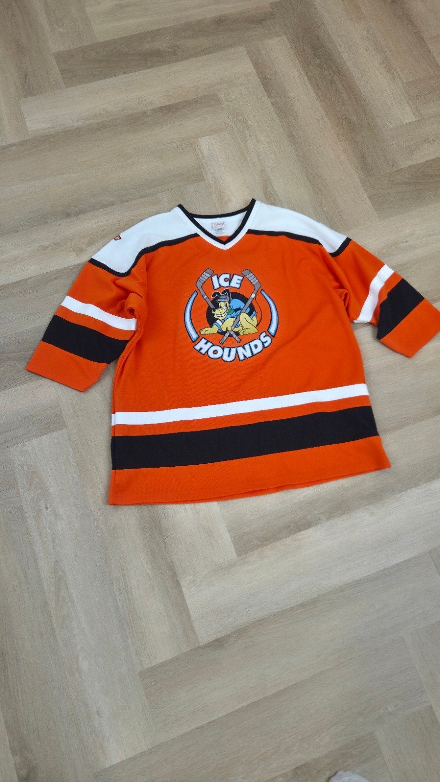 Vintage Disney Hockey Jersey | zeldzaam, Zwart, Overige maten, Ophalen of Verzenden, Zo goed als nieuw