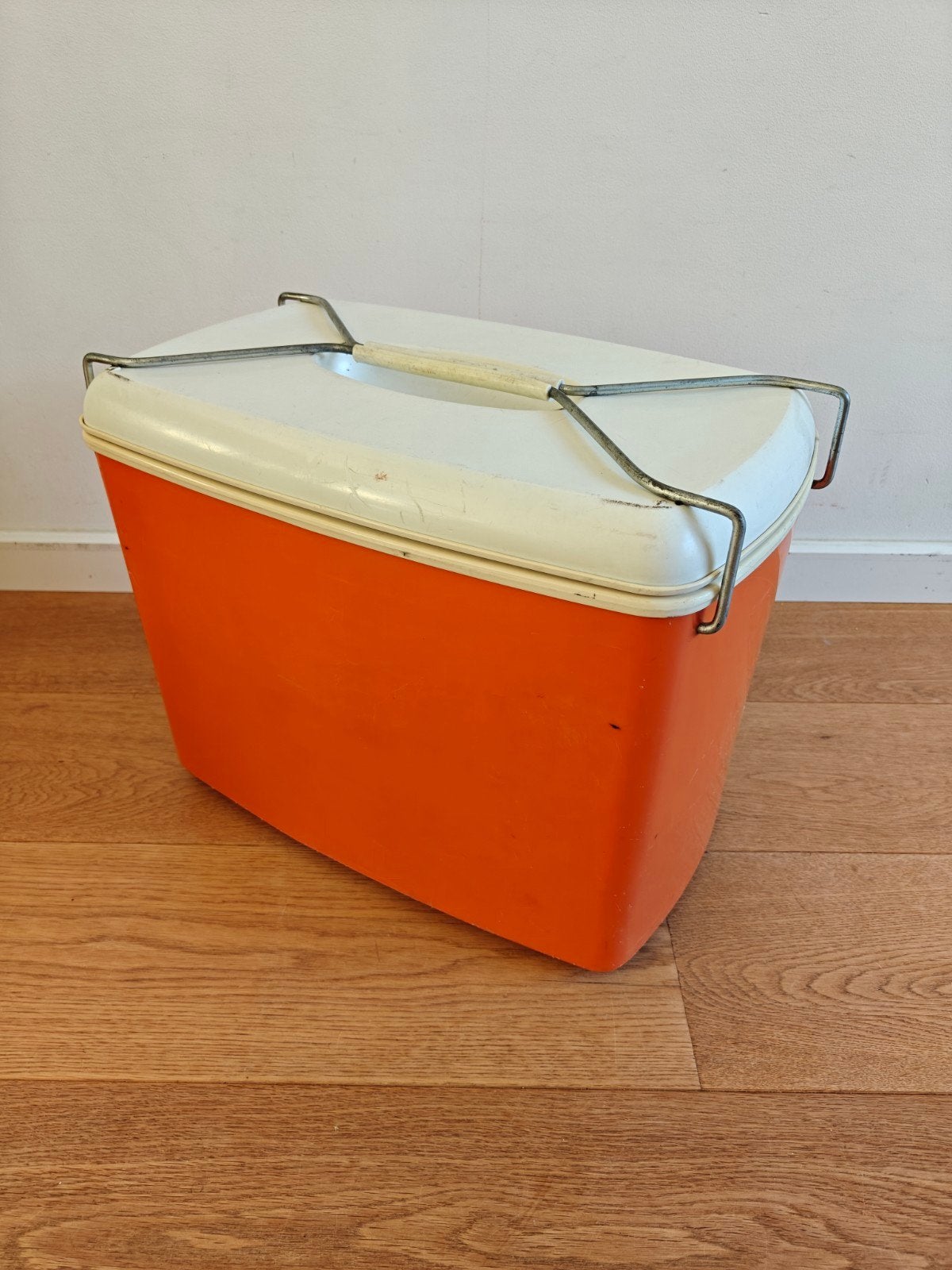 Oranje Retro Vintage Koelbox - Perfect voor Picknicks!, Ophalen, Koelelement