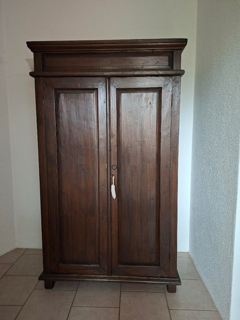 Wandkast teak dubbeldeurs, Ophalen, Gebruikt, Met deur(en), Teakhout