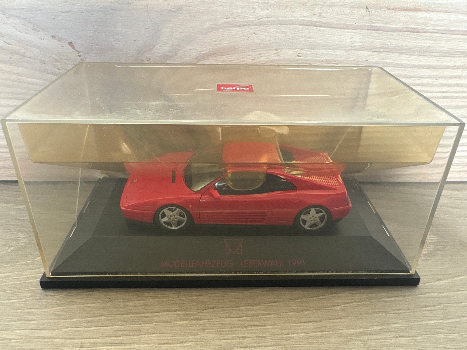 Herpa Ferrari 348 TS Rood 1:43 - Leserwahl 1991, Ophalen of Verzenden, Zo goed als nieuw