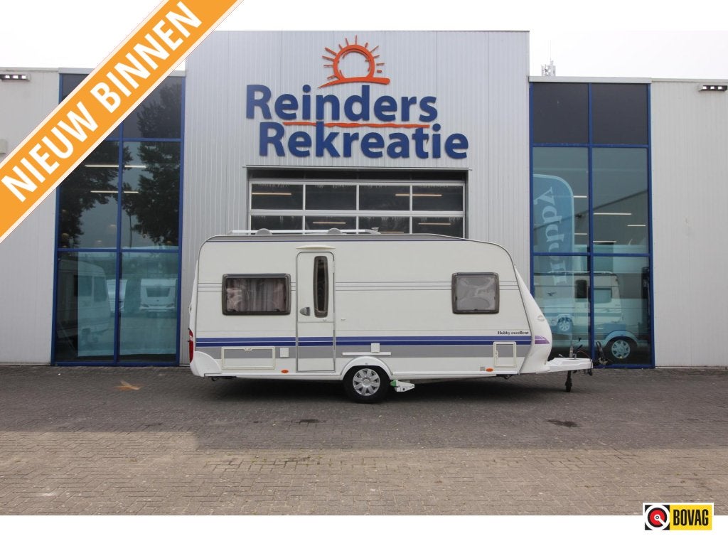 Hobby Excellent 460 UFE Mover Voortent Fietsenrek, Caravans en Kamperen, Caravans, Rondzit, Hobby, Bedrijf, 4 tot 5 meter