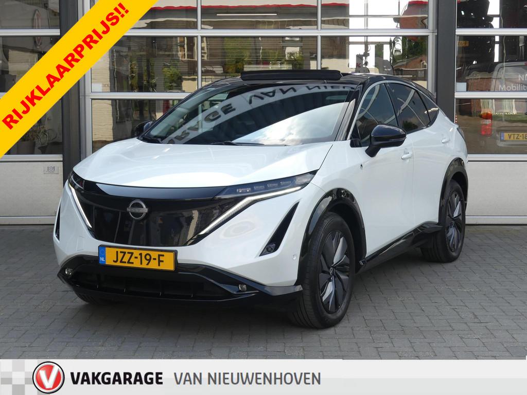 Nissan Ariya Limited Edition 91 kWh *t/m 10de bouwjaar garan, Stof, Gebruikt, 750 kg, Wit