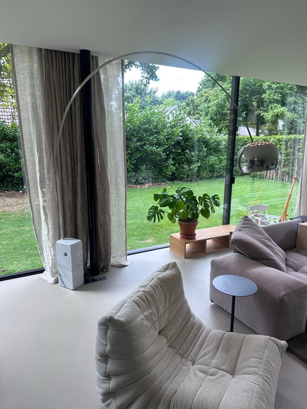 Flos Arco Booglamp - Tijdloos Designicoon, Ophalen, 200 cm of meer, E27 (groot), Zo goed als nieuw
