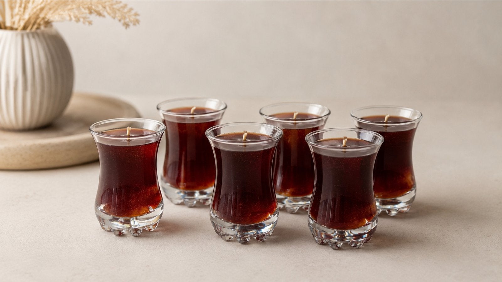 Turkse thee kaarsen, Overige materialen, Bruin, Nieuw, Ophalen of Verzenden