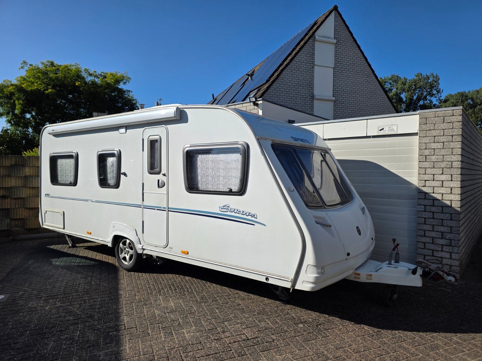 Sprite Europa 495 caravan Airco, cassete luifel, Mover, Caravans en Kamperen, Rondzit, Frans bed, Particulier, 6 tot 7 meter