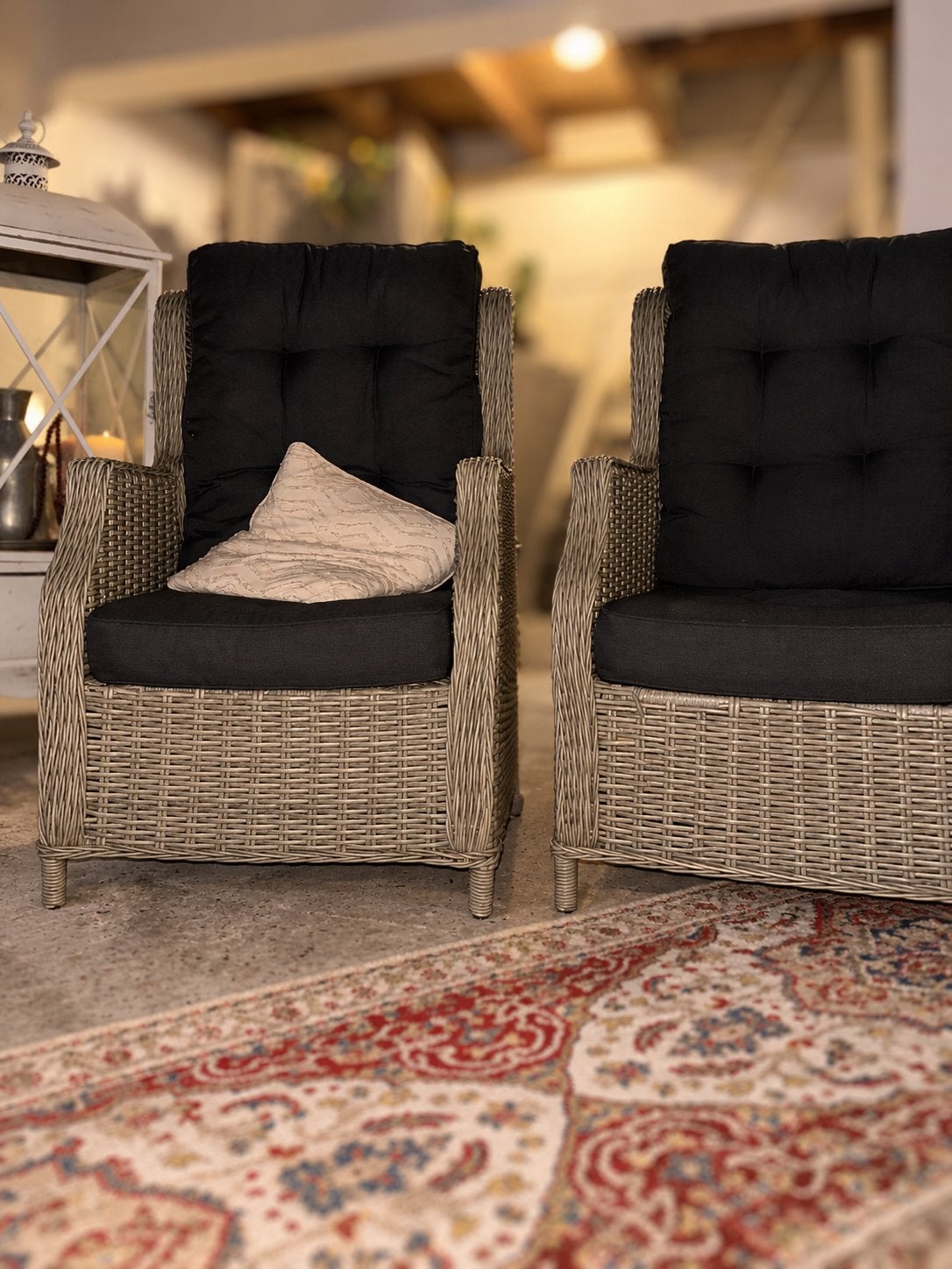 fauteuils, Huis en Inrichting, Ophalen, Twee, Bruin, Riet of Rotan