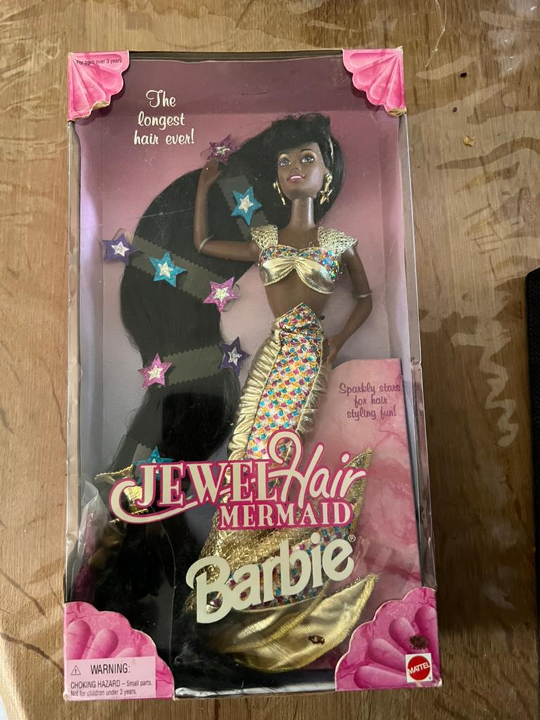 jewel hair mermaid barbie african american, Ophalen of Verzenden, Nieuw, Pop