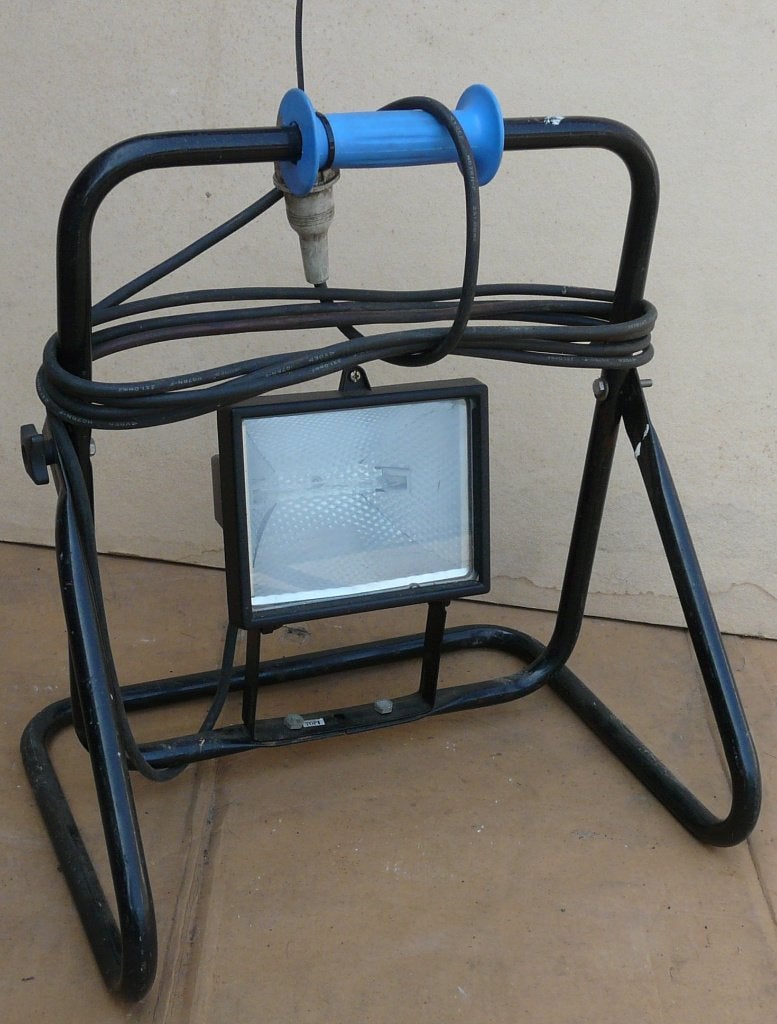 bouwlamp staande bouwlamp massive halogeenlamp, Ophalen, Zo goed als nieuw, 200 tot 500 watt, Lamp