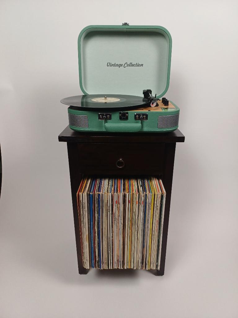 Audiomeubel platenkast platenspelerkast retro vintage hout, Huis en Inrichting, Kasten | Overige, Gebruikt, Ophalen