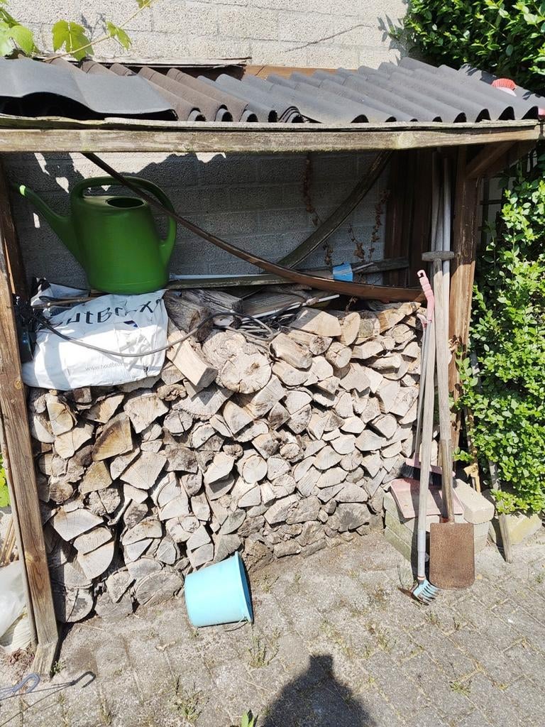 Goed gedroogd open haardhout - ca. 0,6 m³, Tuin en Terras, Haardhout, Minder dan 3 m³, Ophalen, Overige houtsoorten, Blokken