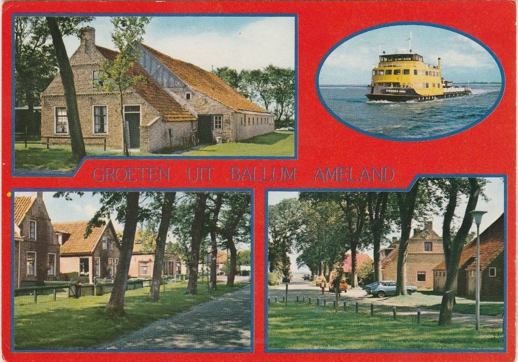 BALLUM Boerderij Huizen Veerboot Groeten, Verzenden, 1980 tot heden, Gelopen, Waddeneilanden