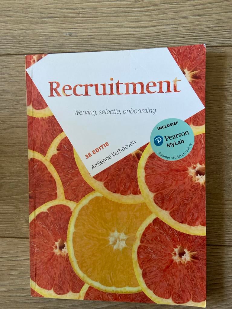 Recruitment: Werving, selectie, onboarding (3e editie), Boeken, Studieboeken en Cursussen, Zo goed als nieuw, HBO, Gamma, Ophalen of Verzenden