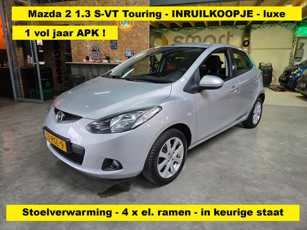 Mazda 2 1.3 S-VT Touring - stoelverwarming - Nw.APK ! - keur, Voorwielaandrijving, Stof, Gebruikt, 31 €/maand