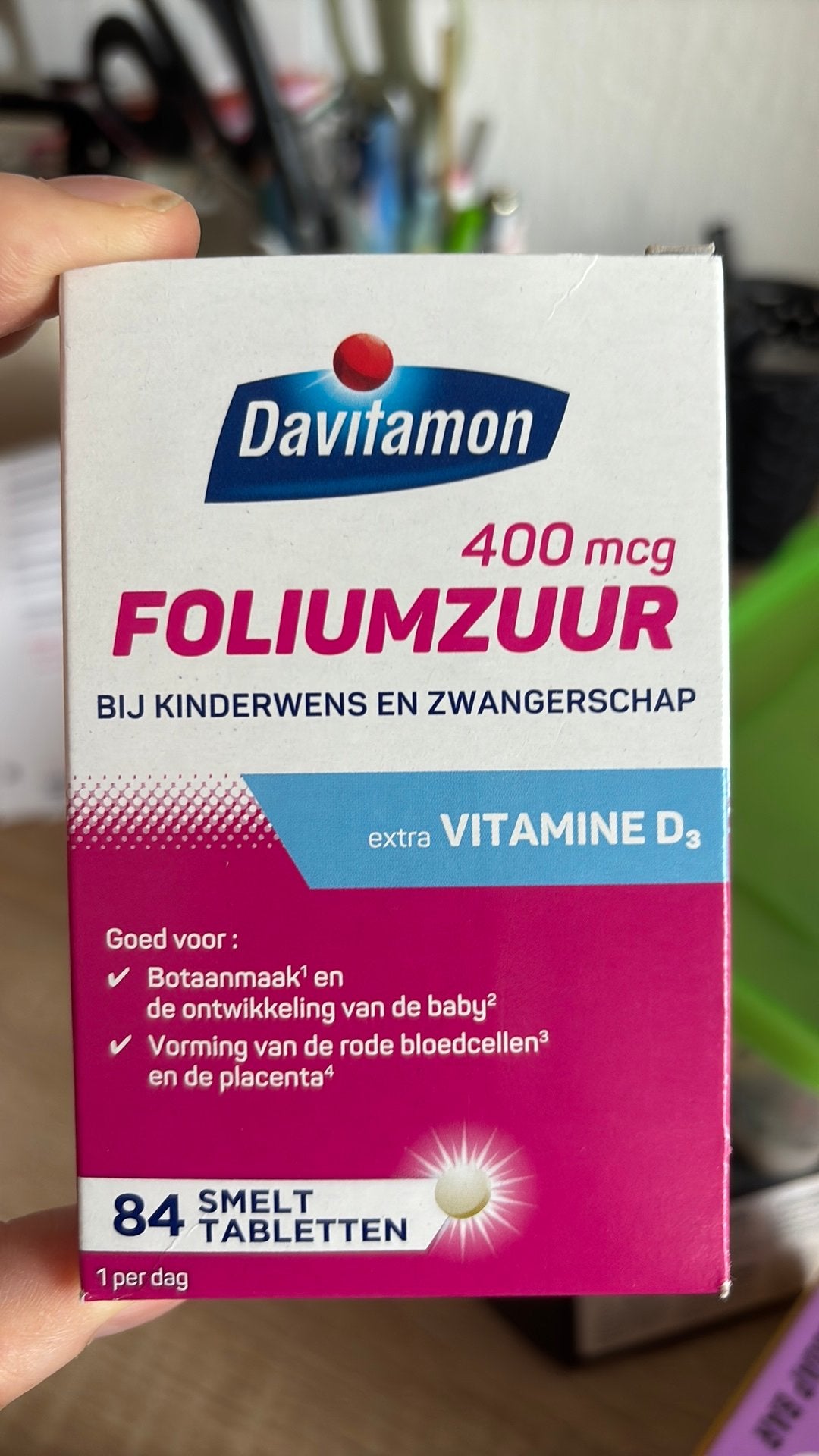 2 ongeopendeverpakkingen Foliumzuur met vit D3 van davitamon, Verzenden, Nieuw, Overige typen