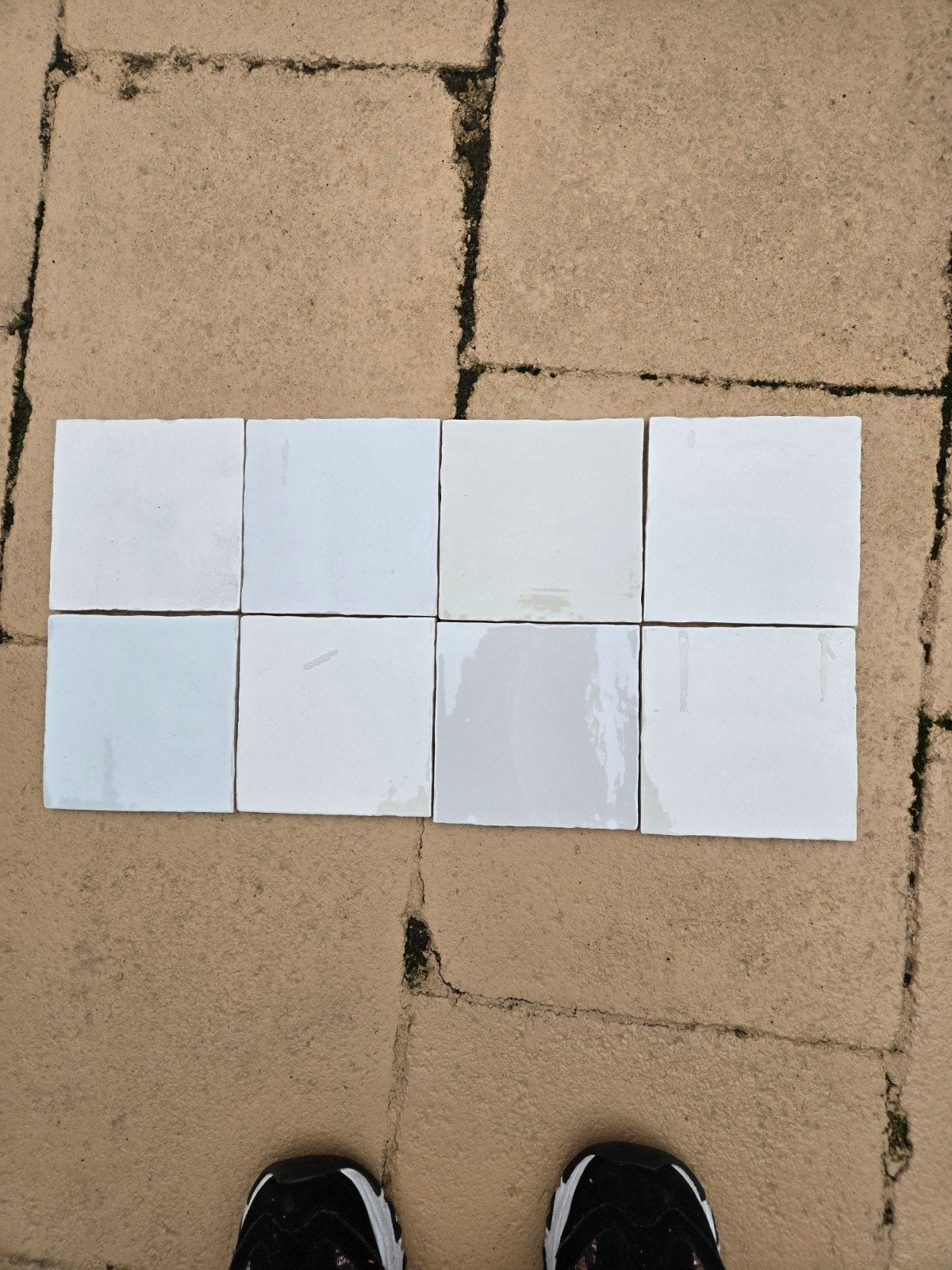 8 Nieuwe tegeltjes (witjes, geen wit), Nieuw, Minder dan 20 cm, Minder dan 5 m², Wandtegels