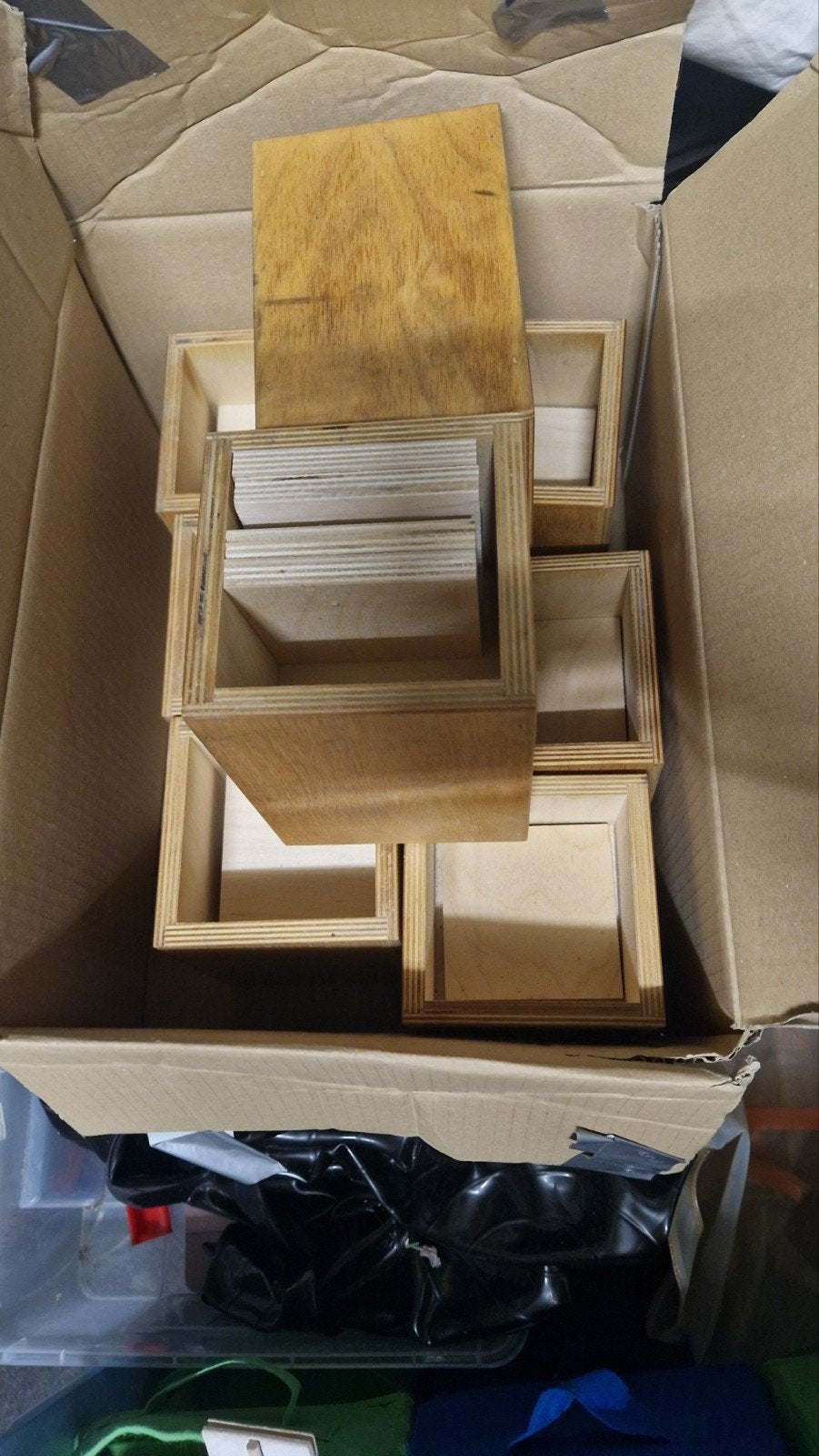 8 houten bedverhogers - Verhoog je bed eenvoudig, Ophalen, Gebruikt