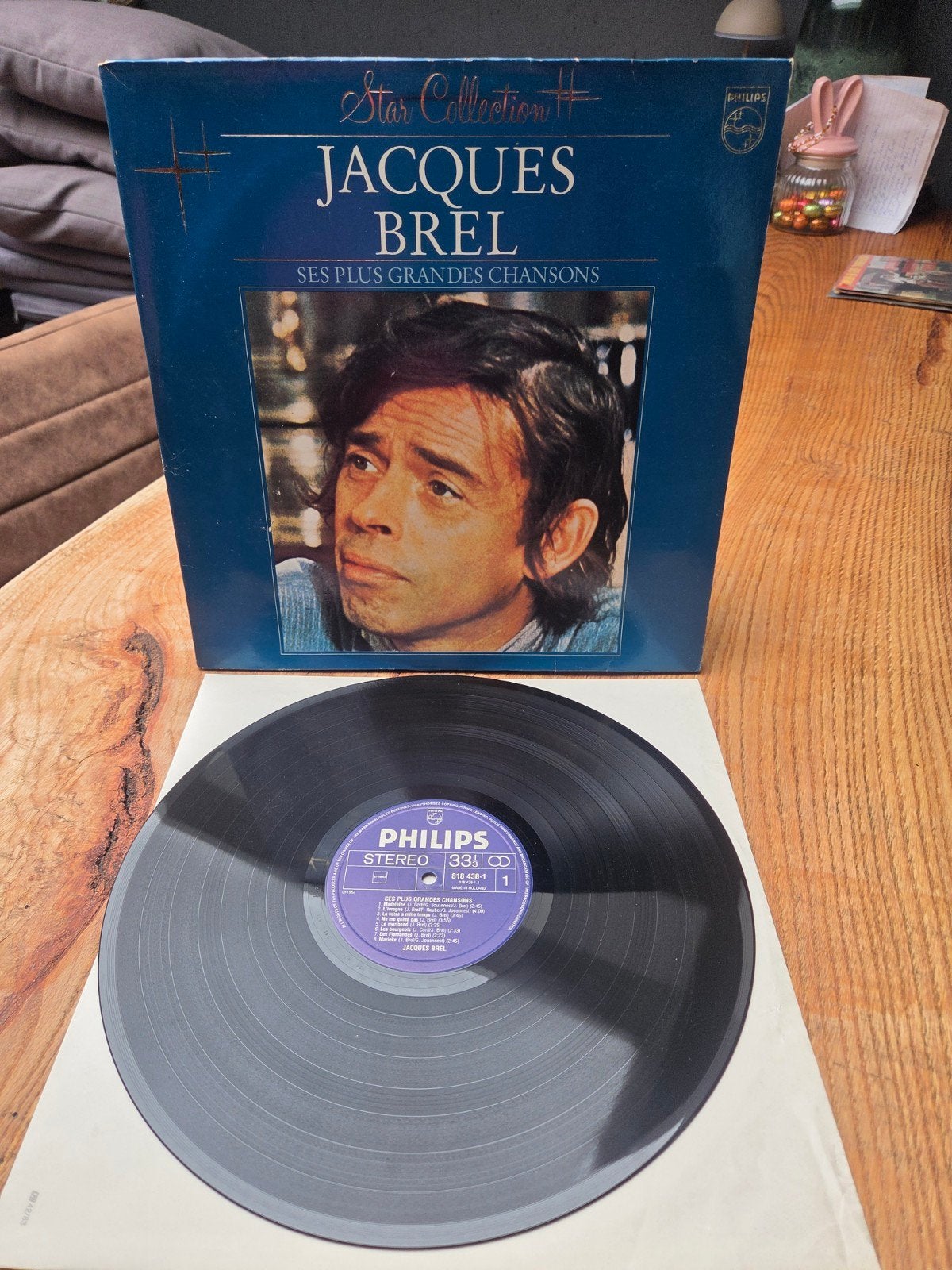 Jacques Brel - Ses Plus Grandes Chansons LP (Philips), LP, Gebruikt, Overige genres, Ophalen of Verzenden