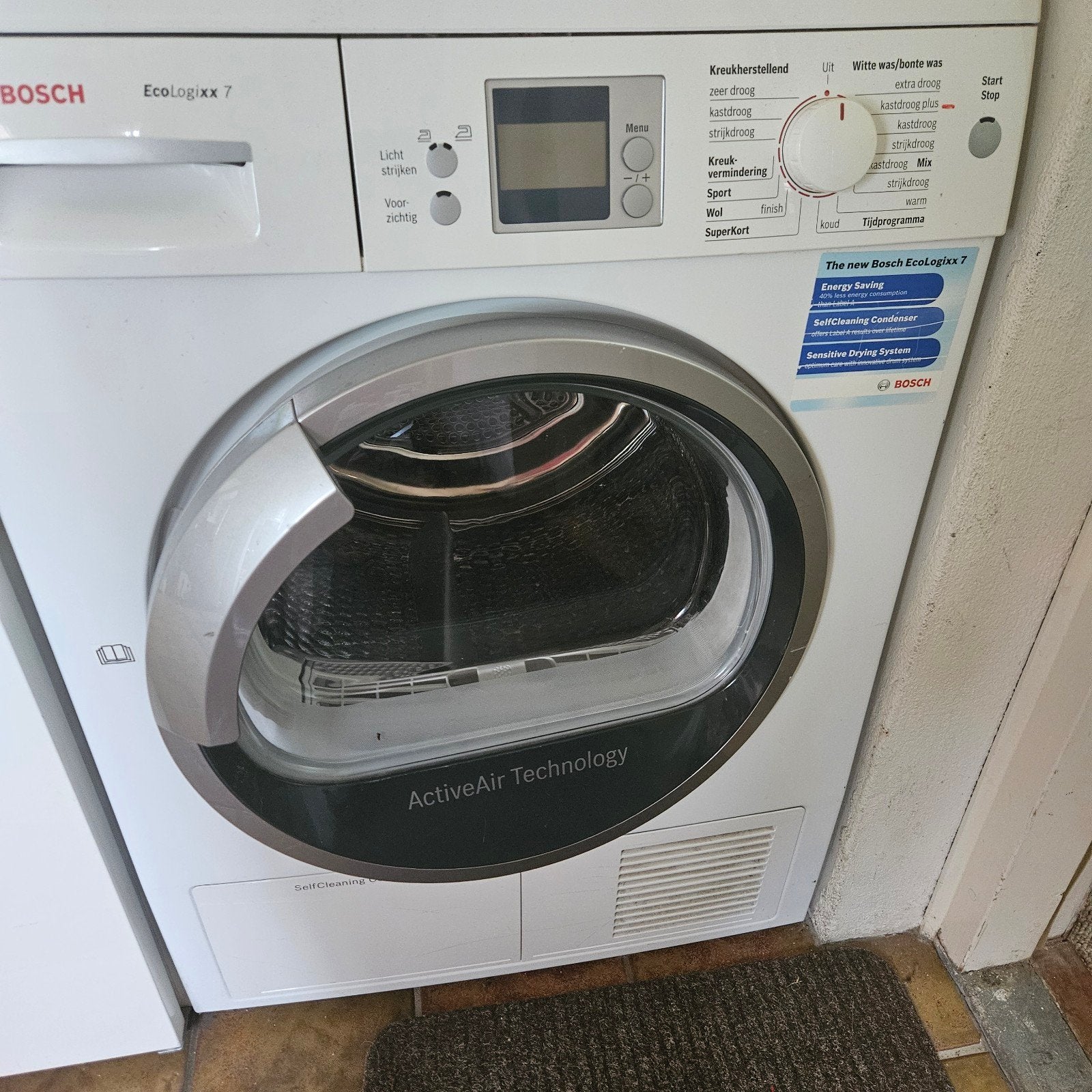 Bosch Ecologixx 7 Condensdroger - Energiezuinig, 6 tot 8 kg, Ophalen, Condens, 85 tot 90 cm