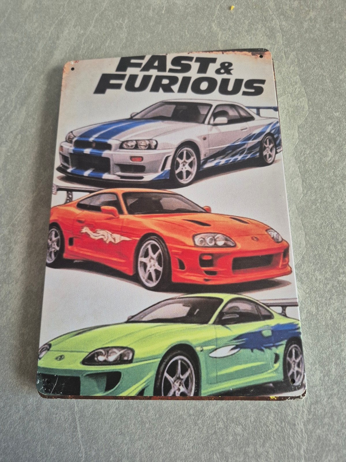 Fast & Furious Metalen Plaat - Auto Poster, Ophalen of Verzenden, Gebruikt, Minder dan 50 cm