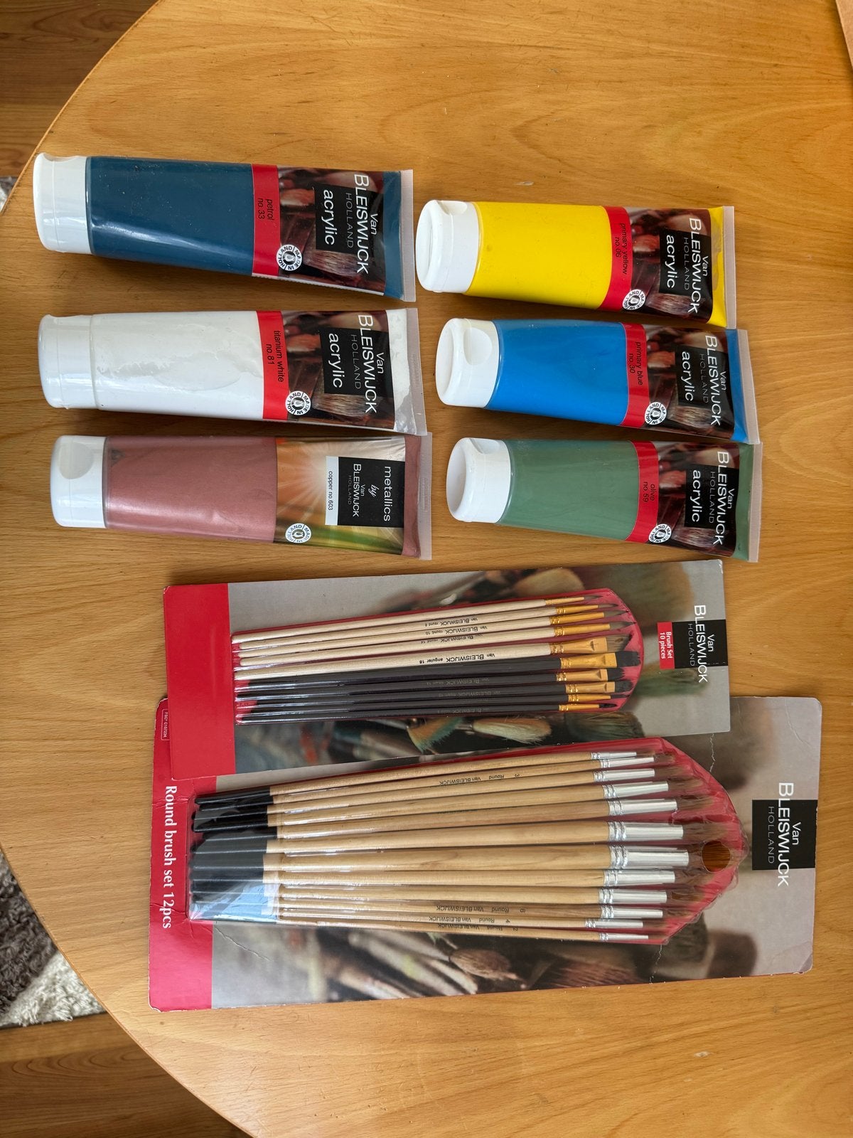 Acrylverf en kwastensets van Van Bleiswijck, Ophalen of Verzenden, Nieuw, Acrylverf