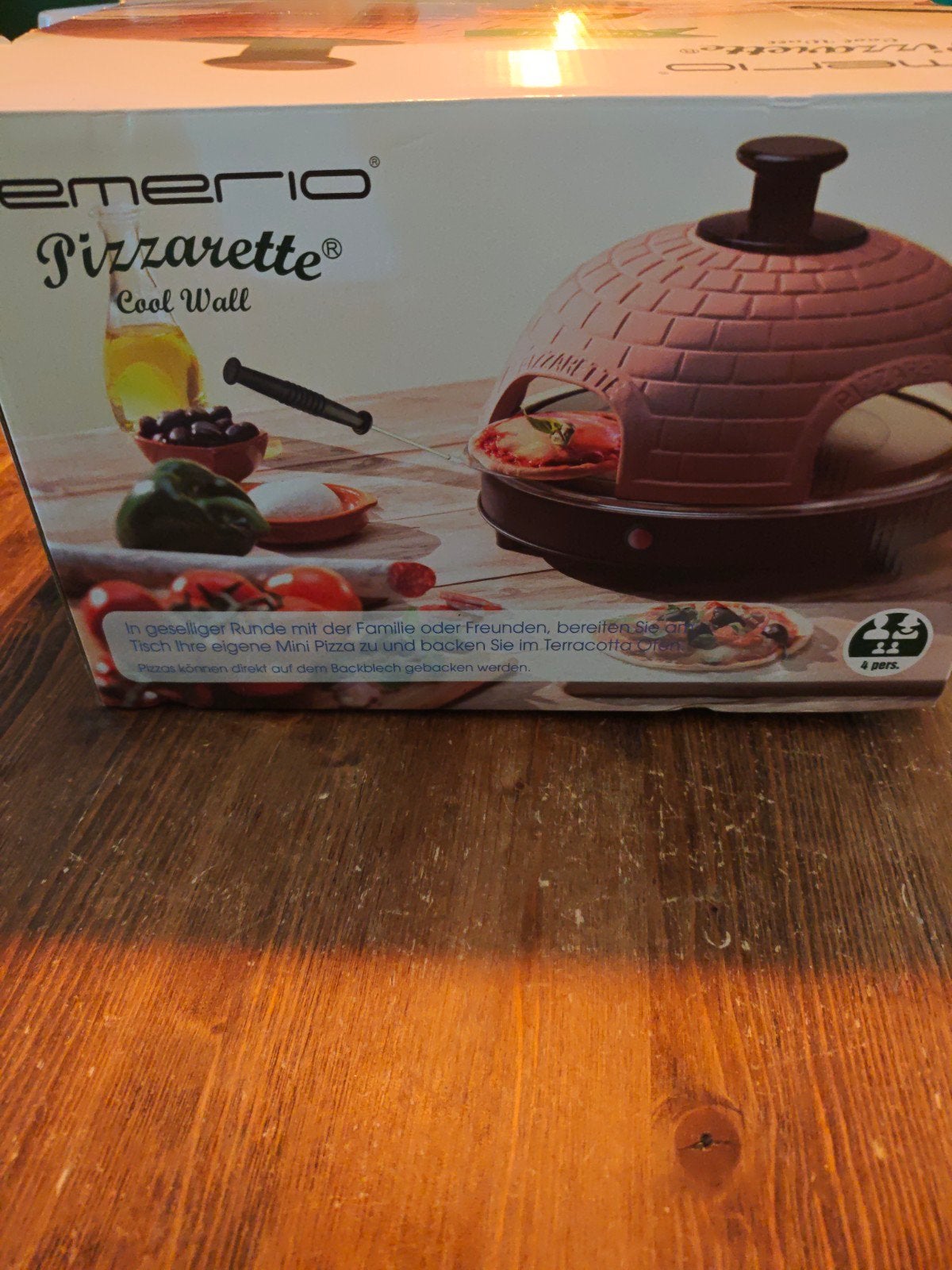 Emerio Pizzarette Cool Wall - Pizzaoven voor 4 personen, Minder dan 45 cm, Overige merken, Pizzaoven, Nieuw