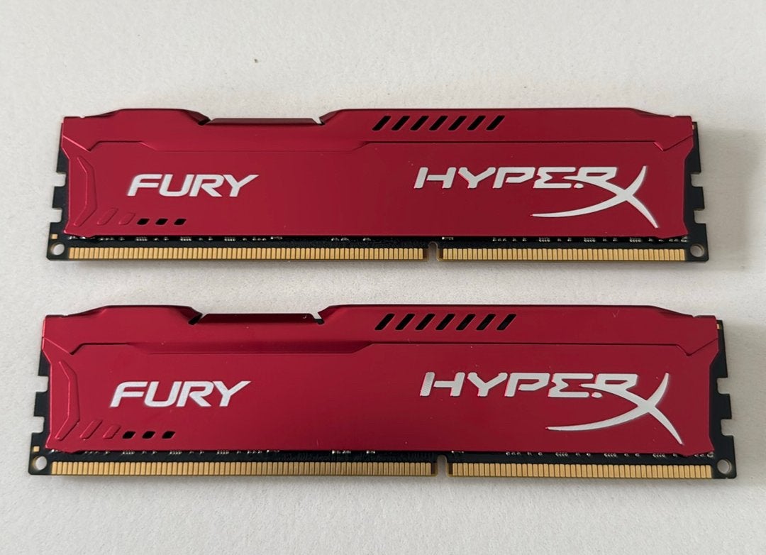 Kingston HyperX Fury 16gb (2x8gb) ddr3, Computers en Software, Ophalen, DDR3, Zo goed als nieuw, Desktop