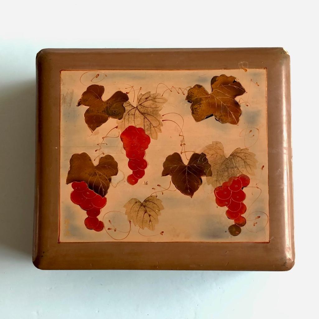 Antieke Dominoset in Japanse Lakdoos, Antiek en Kunst, Ophalen