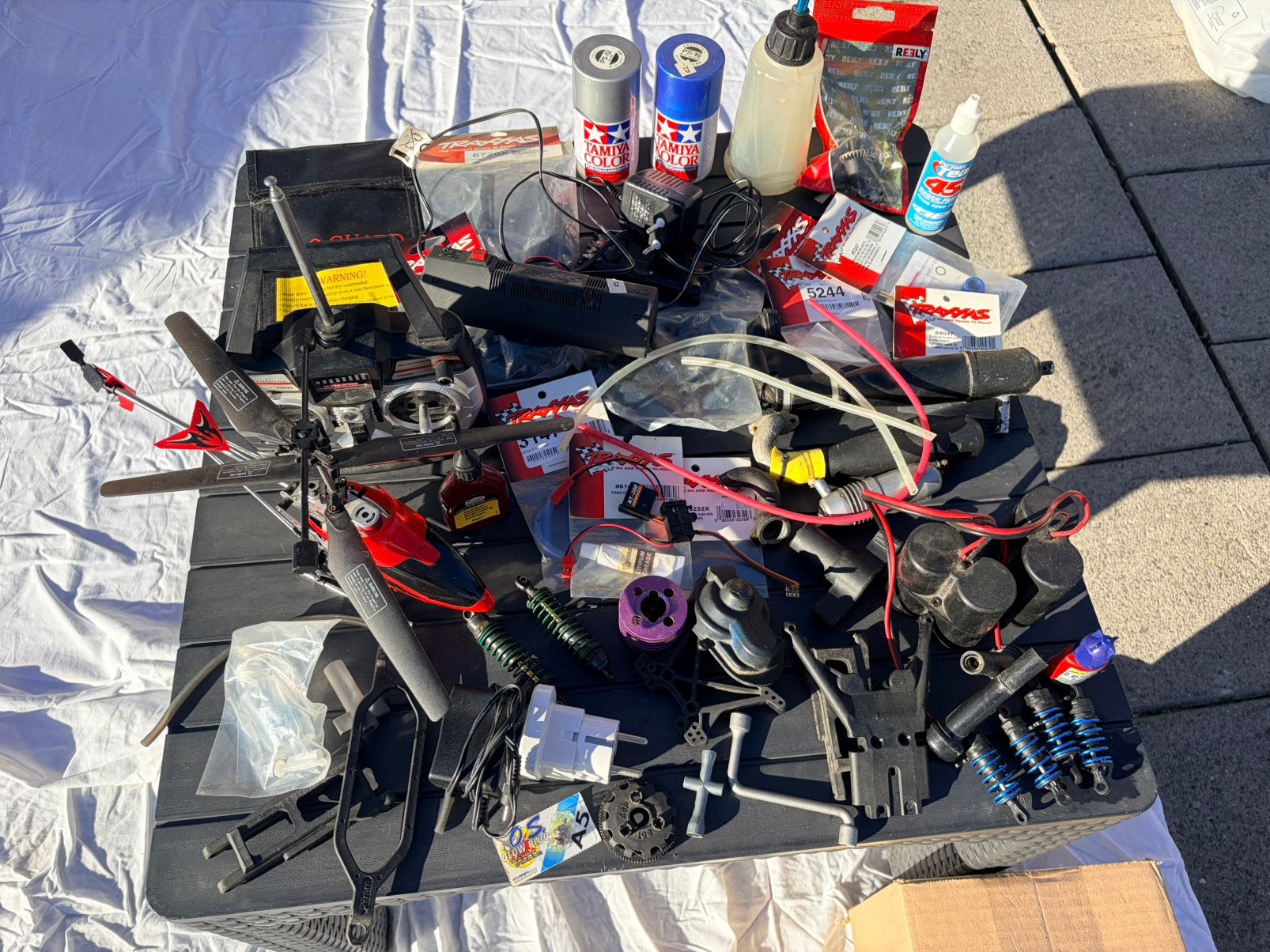 Partij RC gerei, traxxas, nitro, helikopter, allerlei, Ophalen of Verzenden, Gebruikt, Onderdeel