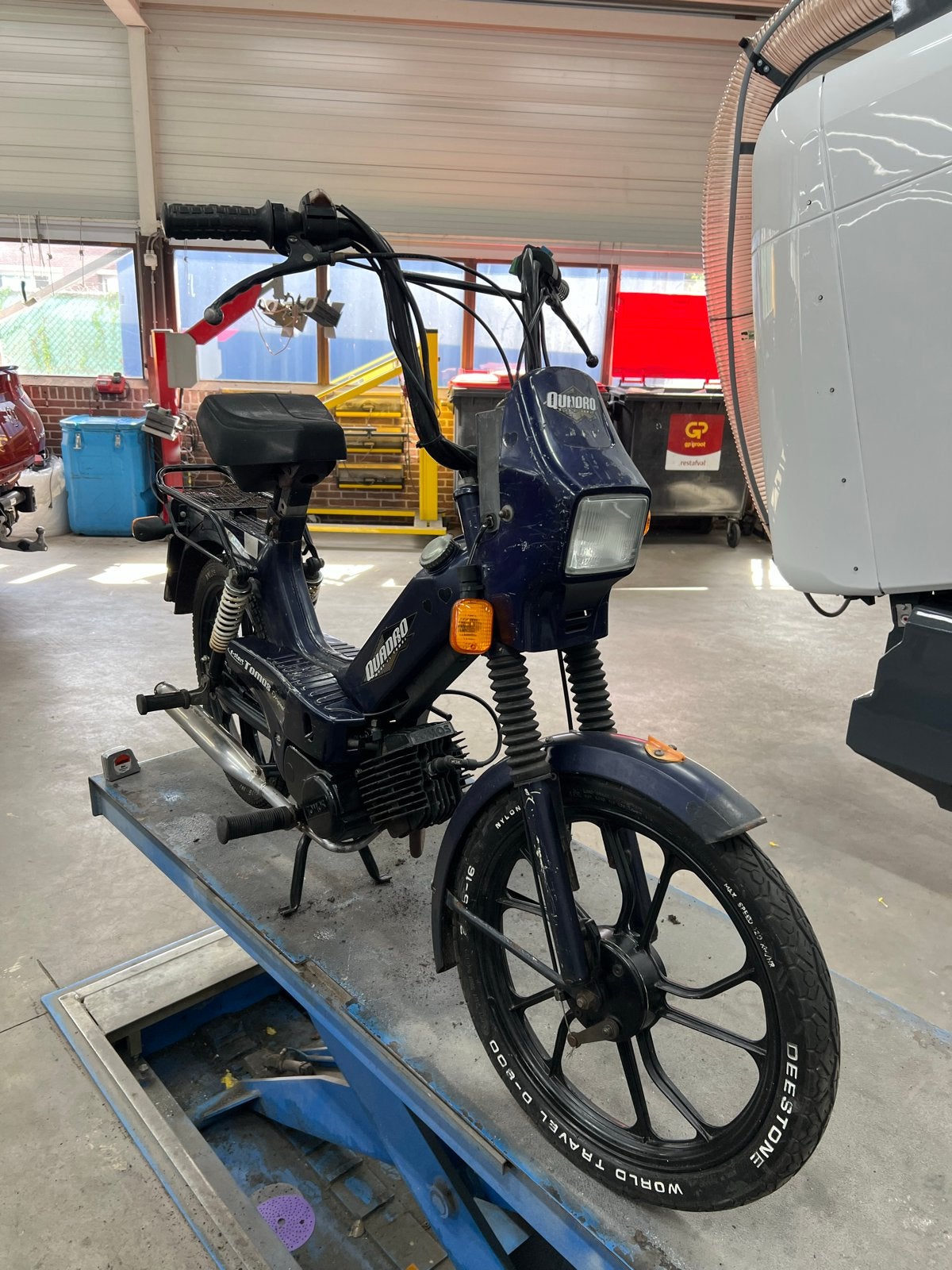 Tomos Quadro Snorbrommer e-start  - opknapper, Fietsen en Brommers, Brommers | Tomos, Ophalen, Gebruikt, Quadro, 50 cc