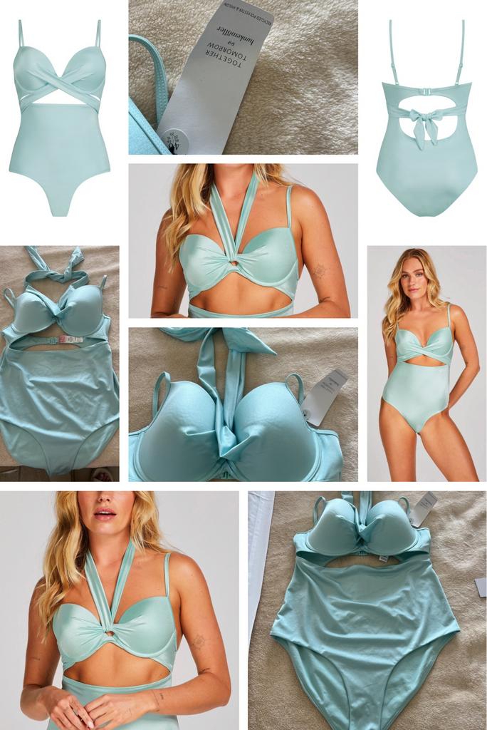 Badpak Hunkemöller maat 46 nieuw aqua, Ophalen of Verzenden, Nieuw, Blauw, Badpak