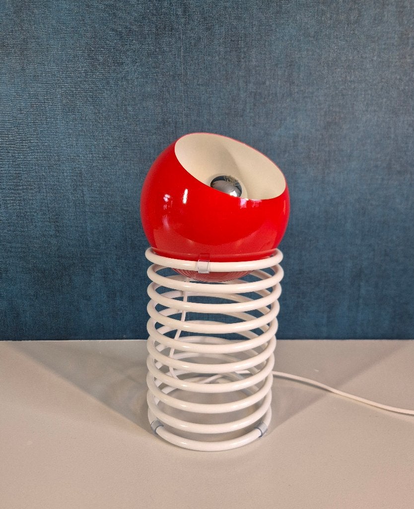 Vintage tafellamp - Gepo | spiraal | rood - Jaren 70, Ophalen of Verzenden