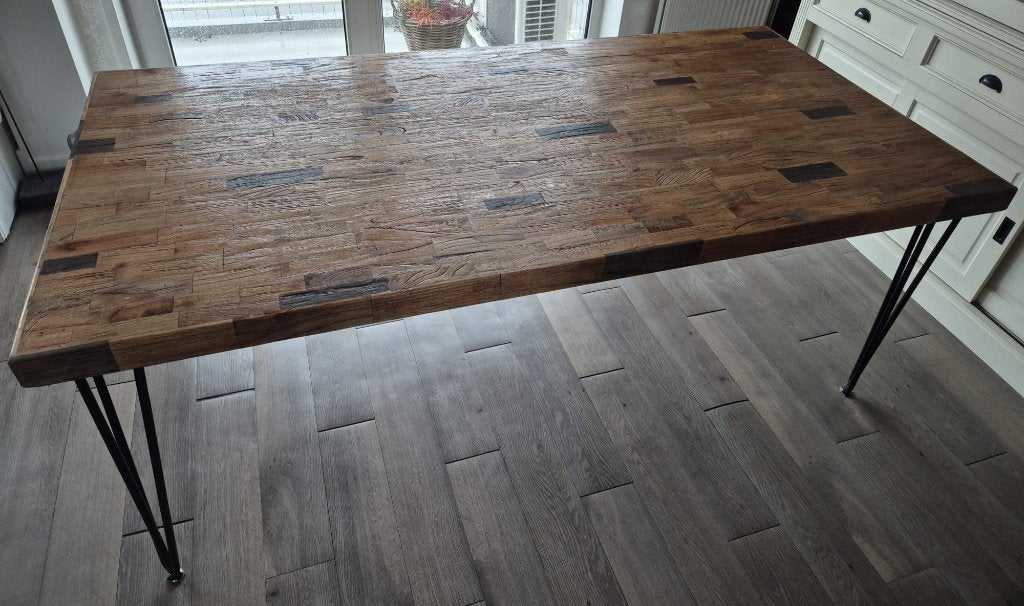 Eettafel 200x100, 200 cm of meer, Zo goed als nieuw, Vijf personen of meer, Rechthoekig