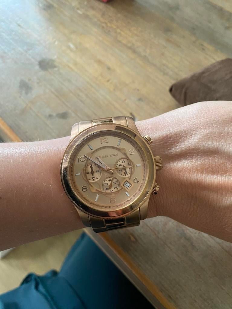 Rosé gouden dames horloge Michael Kors, Ophalen of Verzenden, Zo goed als nieuw, Staal, Overige merken