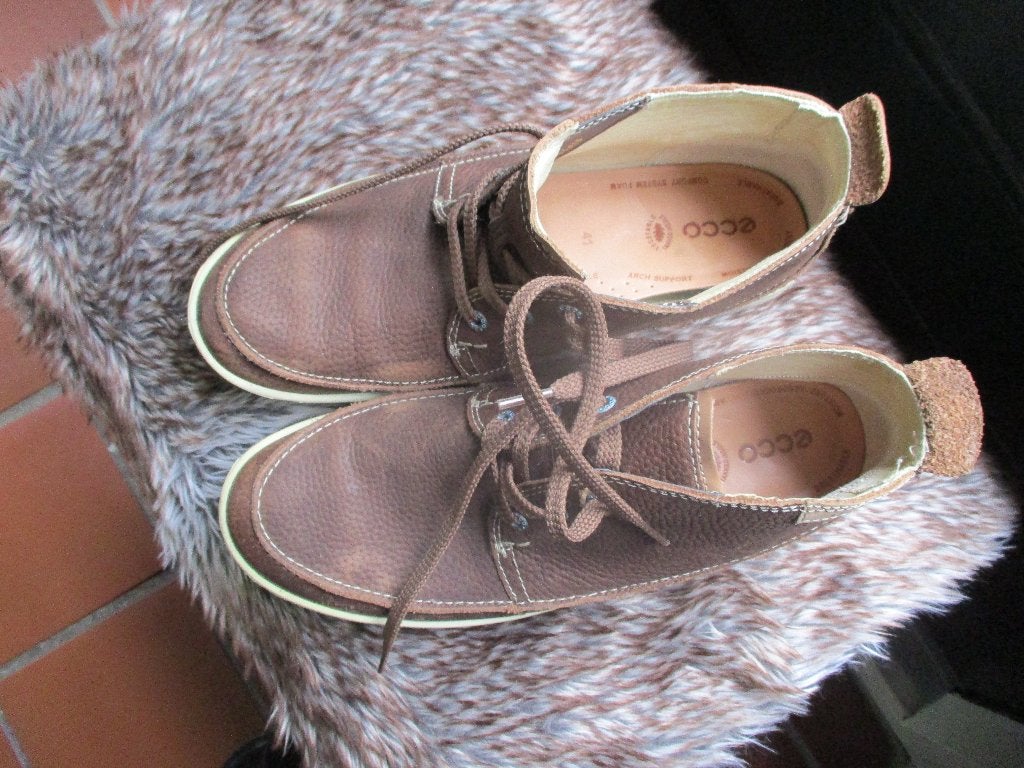 mj/ECCO/schoenen/boots/maat 41/bruin leder/ALS NIEUW!, Ecco, Bruin, Verzenden, Boots