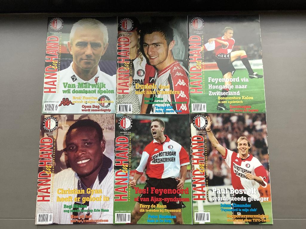 Feyenoord Hand in Hand Magazines 2000-2001, Ophalen of Verzenden, Zo goed als nieuw, Feyenoord, Boek of Tijdschrift