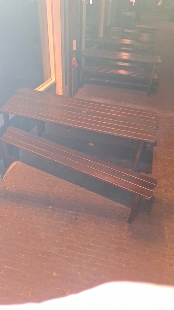 Picknick tafels 180 lang, Tuin en Terras, Picknicktafels, Ophalen of Verzenden, Rechthoekig, Hout