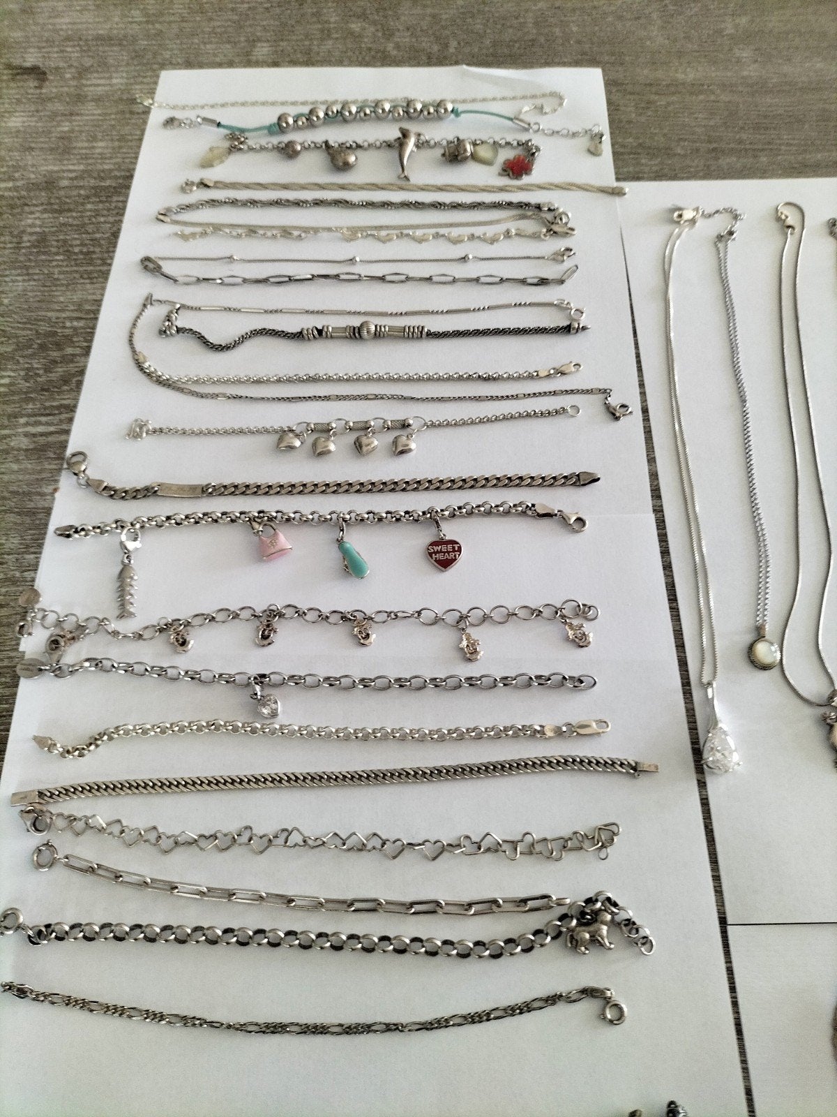prachtige grote zilveren lot met sieraden., Verzenden, Zo goed als nieuw, Zilver, Met bedels of kralen