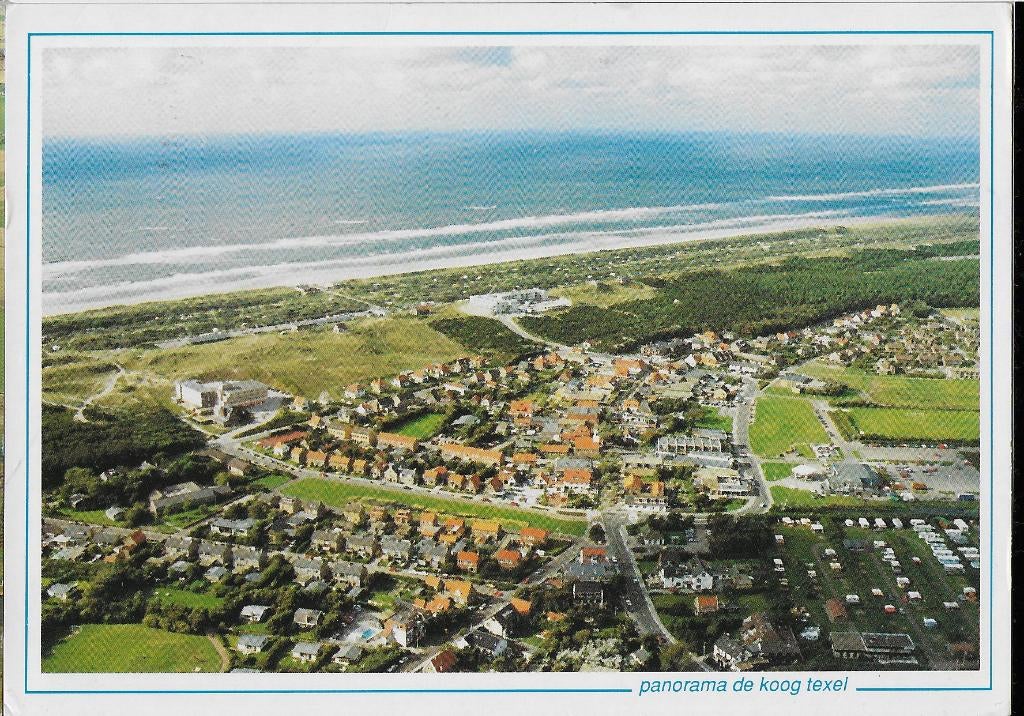 H2 panorama de koog texel gelopen ansichtkaart, Ophalen of Verzenden, 1960 tot 1980, Gelopen, Waddeneilanden