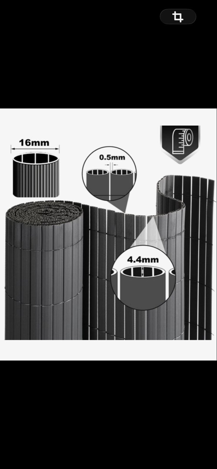 Tuinscherm PVC - Privacy en Windbescherming, Ophalen, Kunststof, 1 tot 2 meter, Nieuw