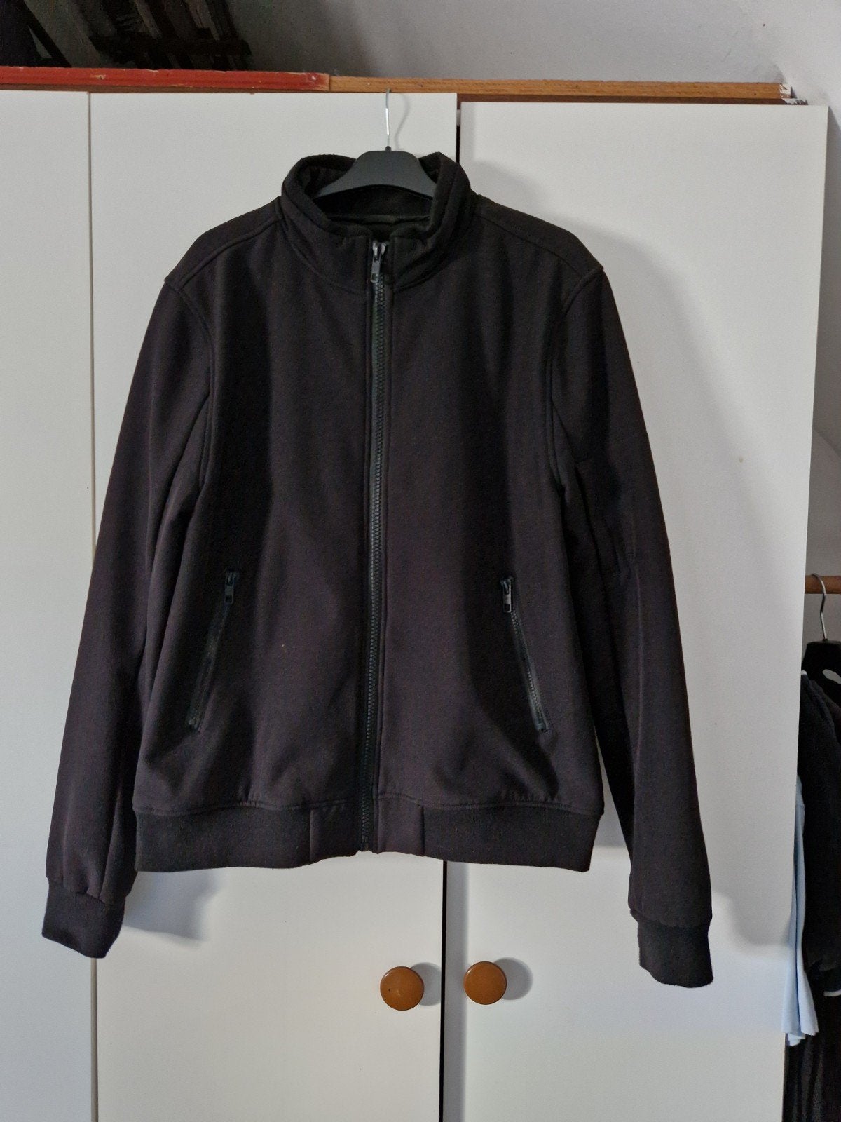 Zwarte heren zomerjack maat l merk pure white, Ophalen, Zo goed als nieuw, Maat 48/50 (M), Zwart